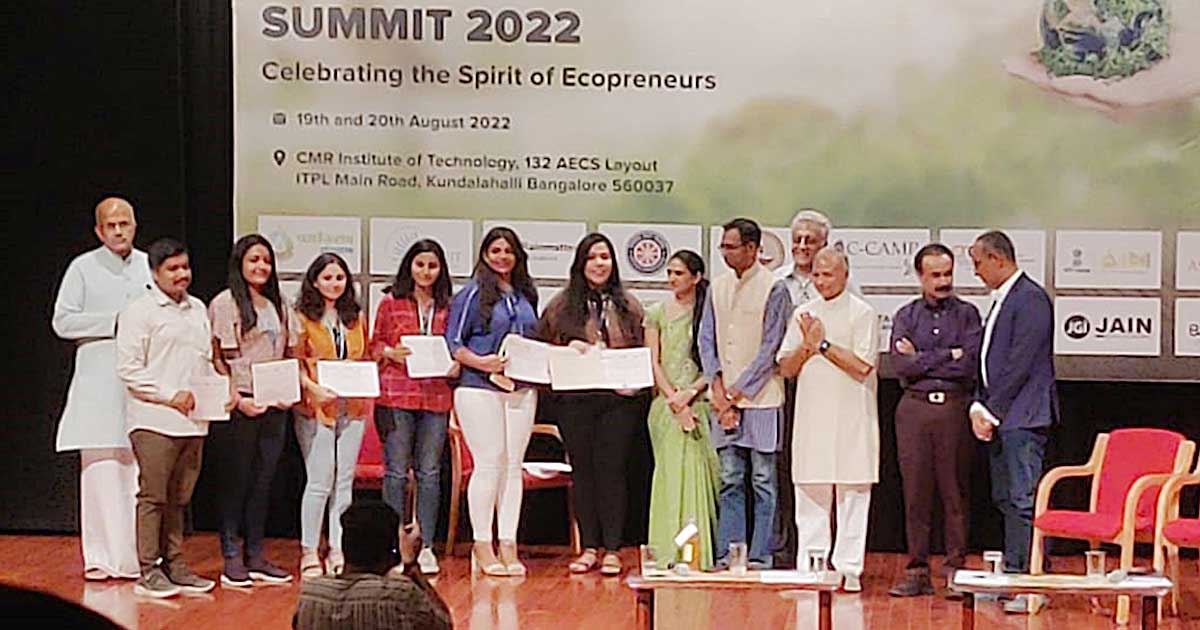 Jain University wins the Best Ideation Stage Start-up Award at EYSS 2022